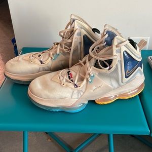 Nike LeBron 19 "Pearl White/University Gold/Game Royal" Basketball shoes